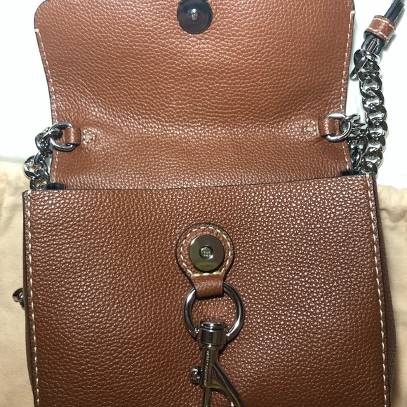 Rebecca Min off crossbody bag. Brown pebbled leather. Dust bag included. - Picture 4 of 6
